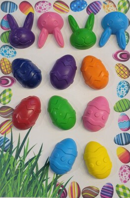 Easter Crayons - Set of 2 | Various Shapes and Colors | Easter Stuffers | Classroom Gifts - image2